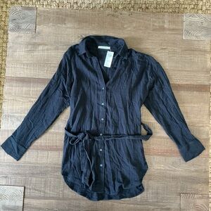 Abercrombie and Fitch Navy Blue Cotton Blue Tshirt Dress